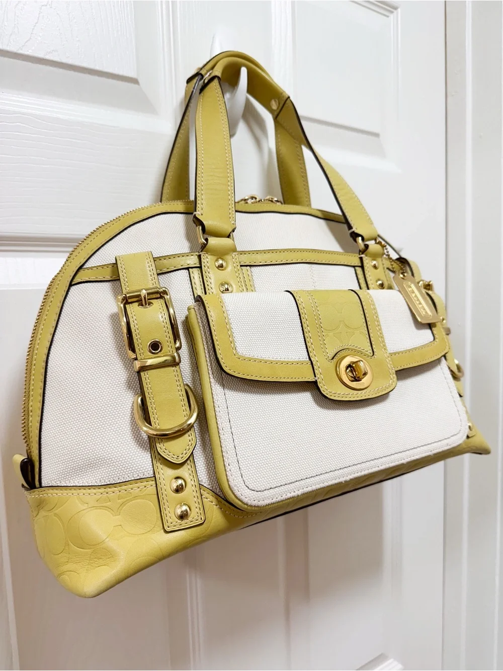 Coach Hamptons Miranda Weekender Carryall Large Satchel Travel Bag